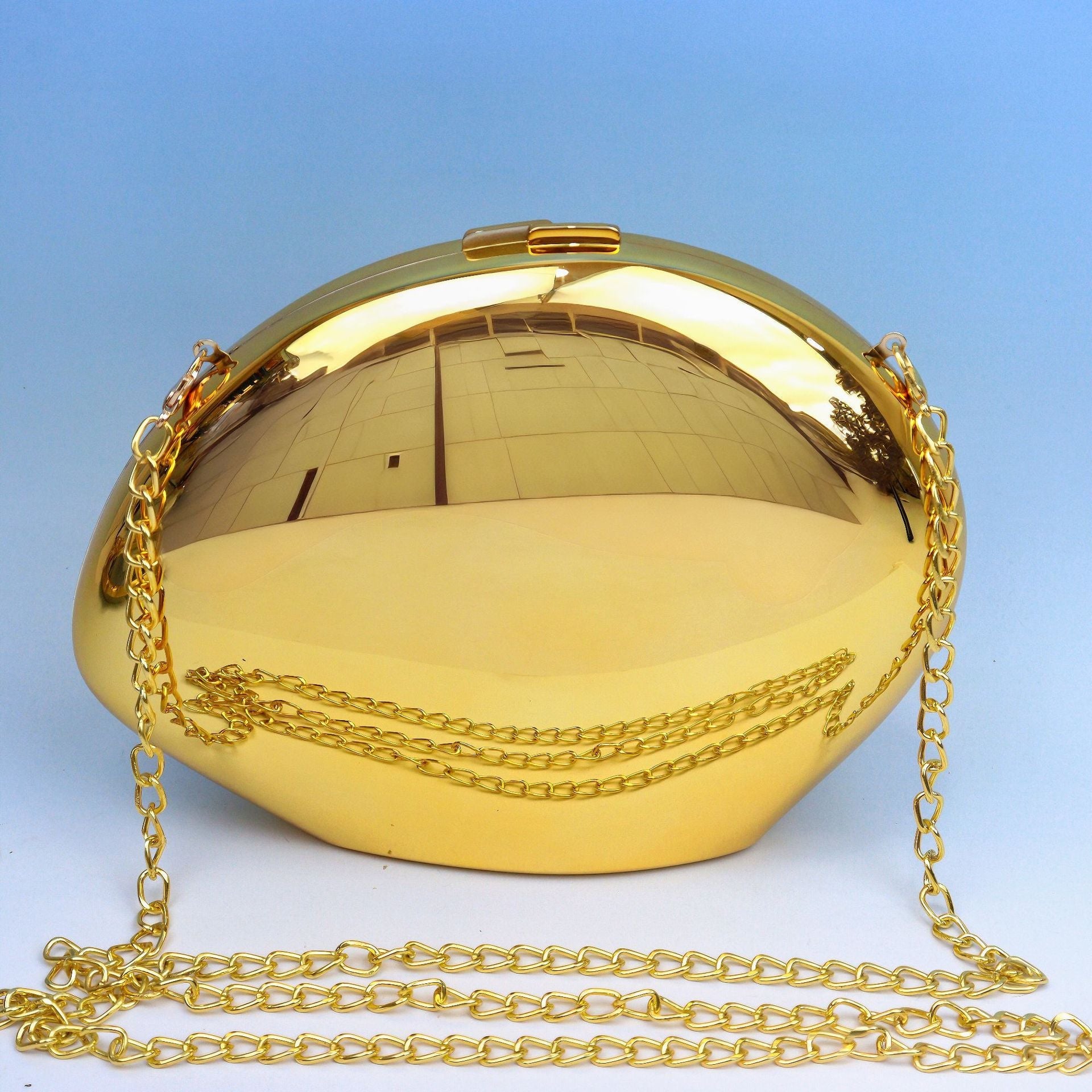 Golden Acrylic Bag, Shiny Metallic Banquet Purse,evening Purse, Evening Bags for Women Formal, Clutch Purse, Dinner Purse, Clutch Purse Casual, - SJB-DIAMOND ELITES