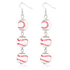 Rhinestone Football & Rugby Earrings for Women - Sparkling Sports Fan Dangle Drop Stud Earrings