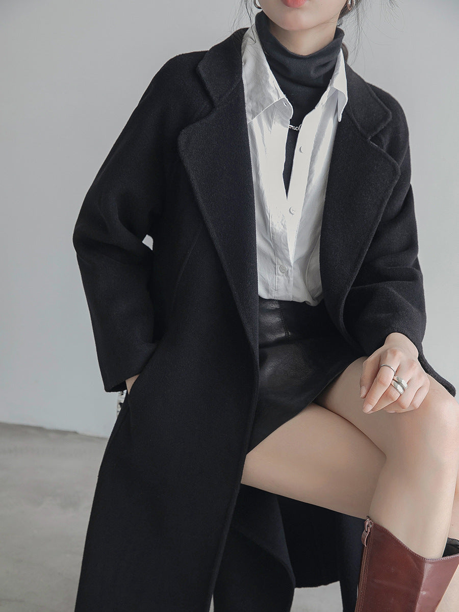 Fashion Loose Cool Woolen Coat Women Pi-Mart