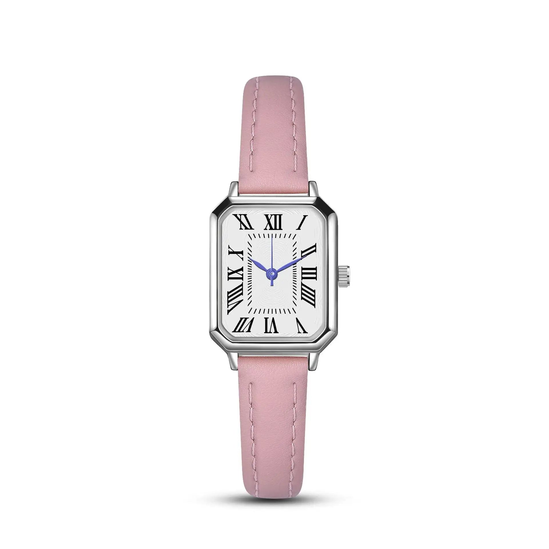 Artistic Silver Case Square Thin Strap Roman Women's Quartz Watch Lootquake LLC
