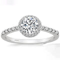 Round Zircon Women's Silver Ring Pi-Mart