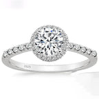 Round Zircon Women's Silver Ring Pi-Mart