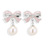 Silver Needle Drop Oil Niche Design Ear Studs