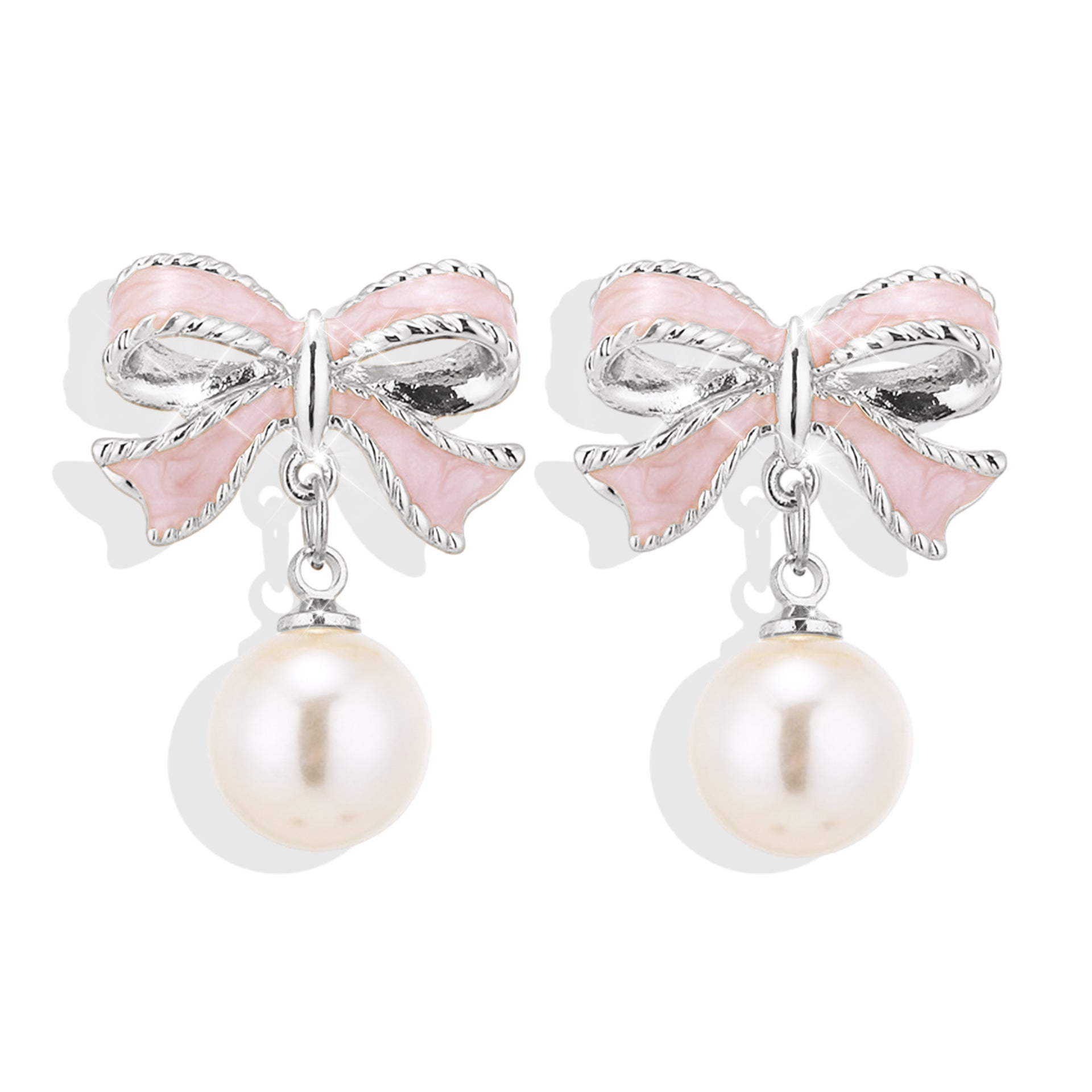 Silver Needle Drop Oil Niche Design Ear Studs