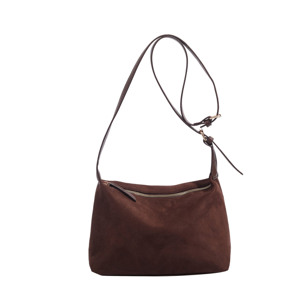 Autumn and winter suede matte suede underarm bag, vintage commuter hobo bag, shoulder crossbody bag - SJB-DIAMOND ELITES