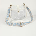 Women's bag large capacity transparent PVC crossbody bag, fashionable magnetic buckle single shoulder retro small crossbody - SJB-DIAMOND ELITES