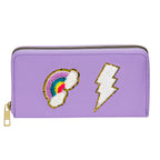 Women's alphabet embroidered wallet, long coin purse, nylon zipper ticket holder, multi-function card bag - SJB-DIAMOND ELITES