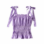 Fashion Elastic Wrinkle Short Sling Women's Sexy Camisole - SJB-DIAMOND ELITES
