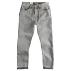 Retro Washed Distressed Cement Gray Jeans For Men Lootquake LLC