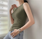 Womens Ribbed Thick Strap Tight Slim Fitted Sporty Workout Tank Tops for   Ladies - SJB-DIAMOND ELITES
