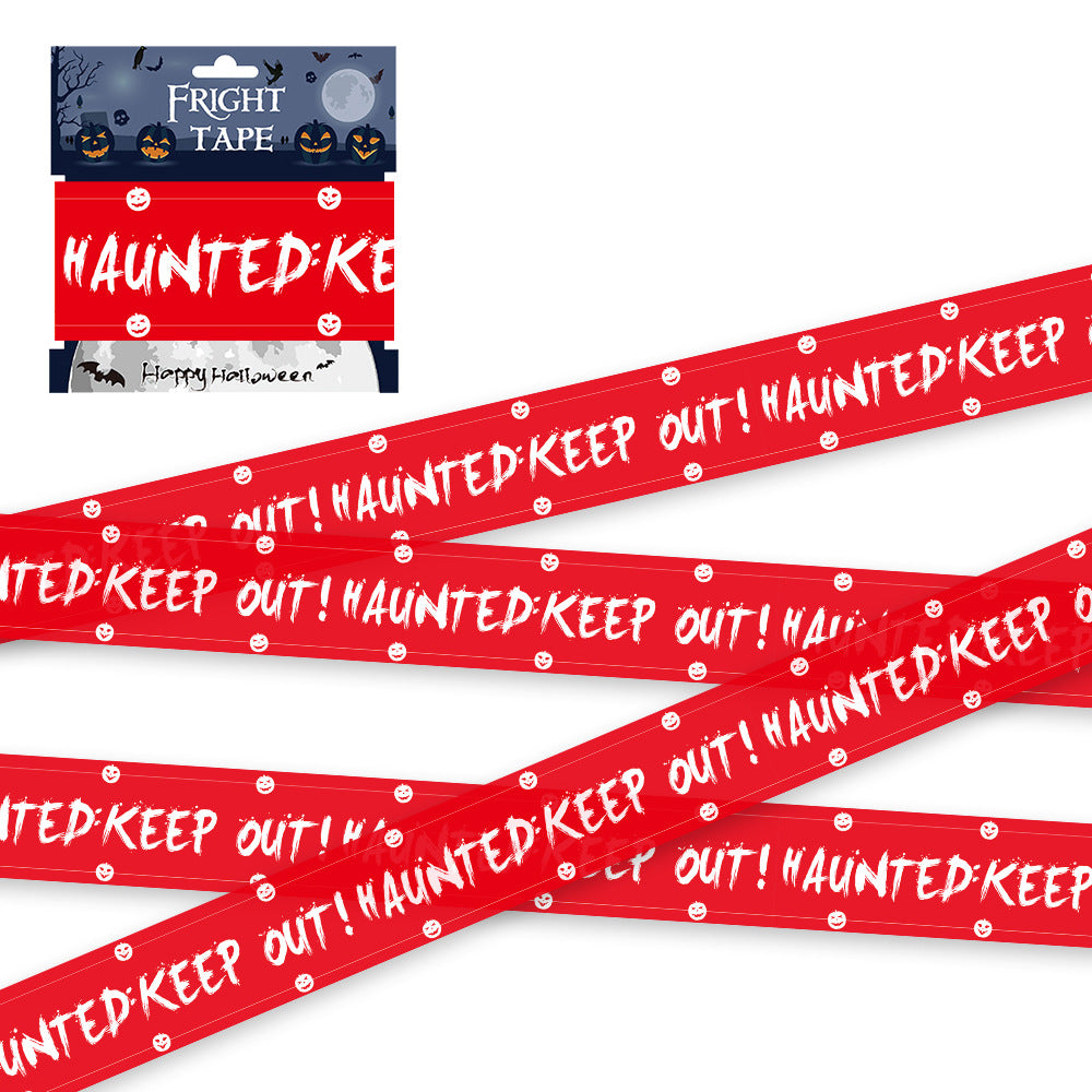 Halloween Warning Strip Tape - Plastic Isolation Decoration Tape for Horror Atmosphere - SJB-DIAMOND ELITES