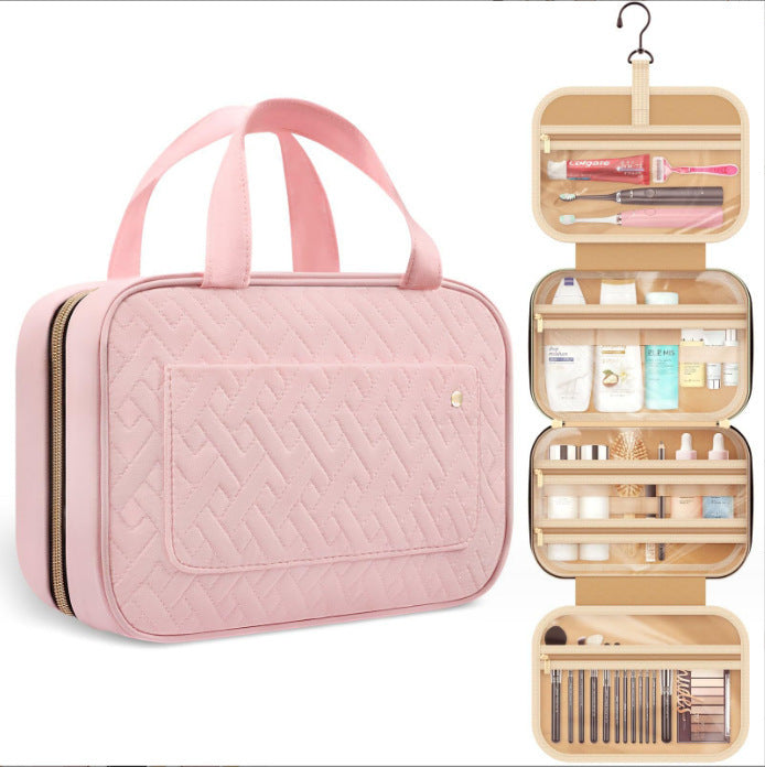 Travel Wash Bag, Portable Cosmetic Bag with Hook, Travel Ladies Wash Bag, Toiletry Bag - SJB-DIAMOND ELITES