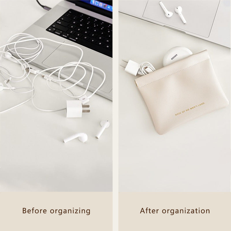 Automatic closing data cable, earphone portable storage bag, lipstick key, cosmetics portable small bag, - SJB-DIAMOND ELITES