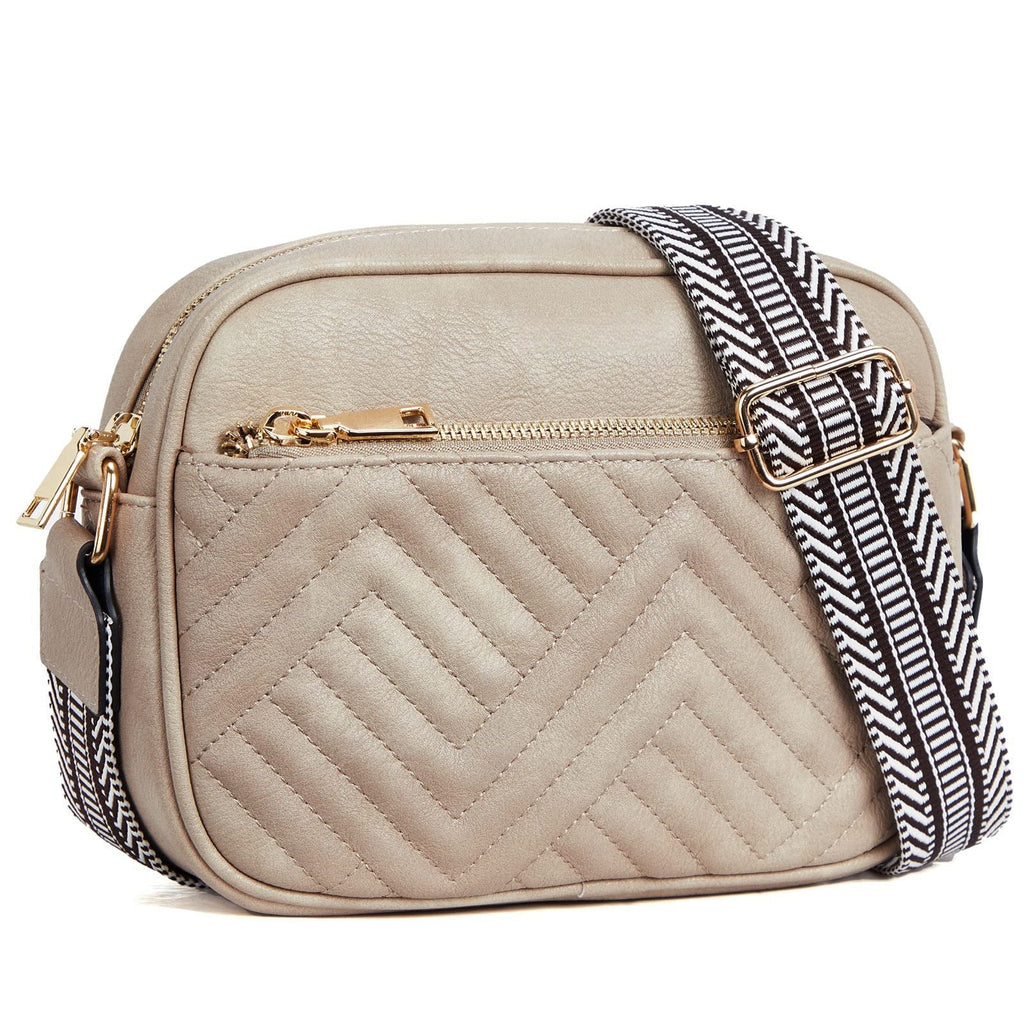 Vintage popular embroidered grid small women crossbody bag,Small Crossbody Purse for Women Triple Zip, - SJB-DIAMOND ELITES