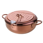 Stainless Steel Deep Frying Pan Color Band Oil Thermometer Double-layer Double Bottom Pi-Mart