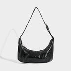Versatile black shoulder bag, vintage pleated shoulder bag, crossbody hobo bag - SJB-DIAMOND ELITES
