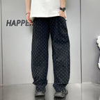 Loose Straight Washed Denim Large Pocket Pants Trendy Lootquake LLC