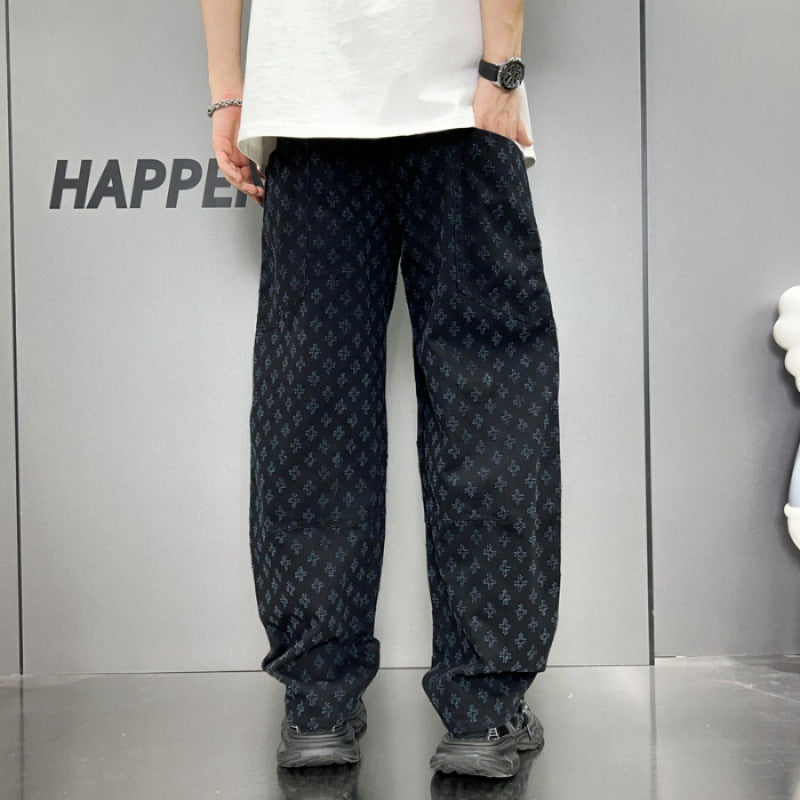 Loose Straight Washed Denim Large Pocket Pants Trendy Lootquake LLC