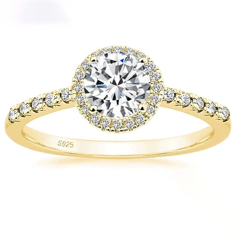 Round Zircon Women's Silver Ring Pi-Mart