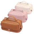Double layer double zipper makeup bag for women,Large capacity women's cosmetic bag, PU leather toilet bag, cosmetic storage bag, makeup bag organizer, - SJB-DIAMOND ELITES