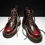 Men's High-Top Cowhide Martin Trendy Tooling Boots Pi-Mart