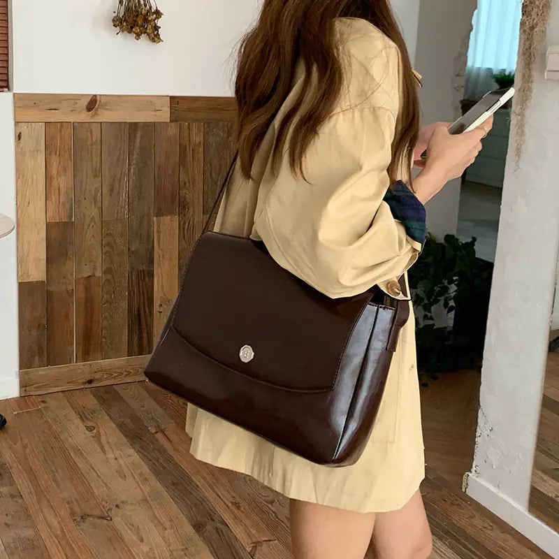 Retro Large Capacity Briefcase with Niche Design Pi-Mart