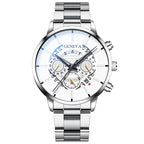 Steel Band Calendar Quartz Watch
