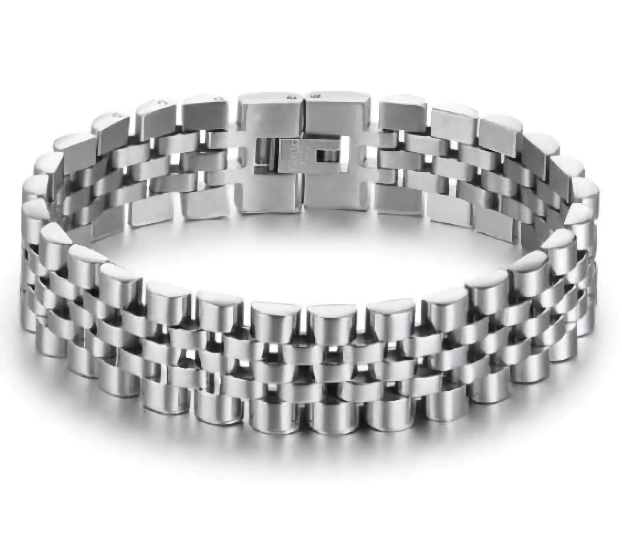 Men's Stainless Steel Presidential Jubilee Style Bracelet Jewelry And Perfumes