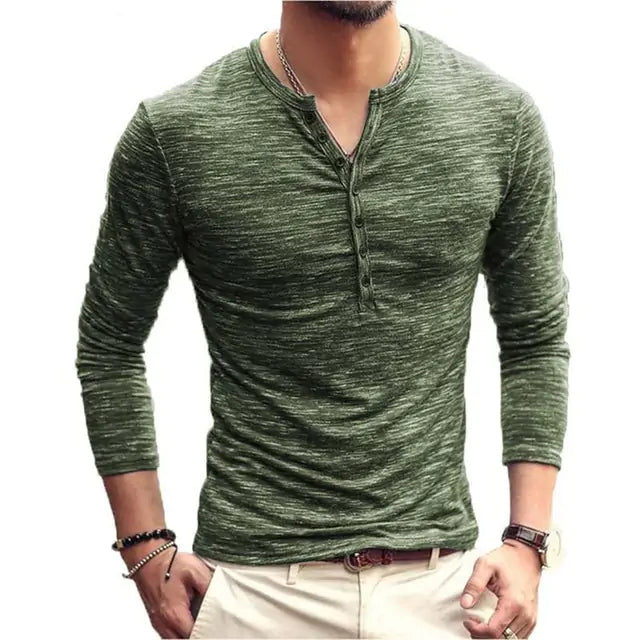 Tee Shirt V-Neck Long Sleeve Pi-Mart