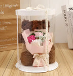 Bear w/Flower Gift Box Pi-Mart