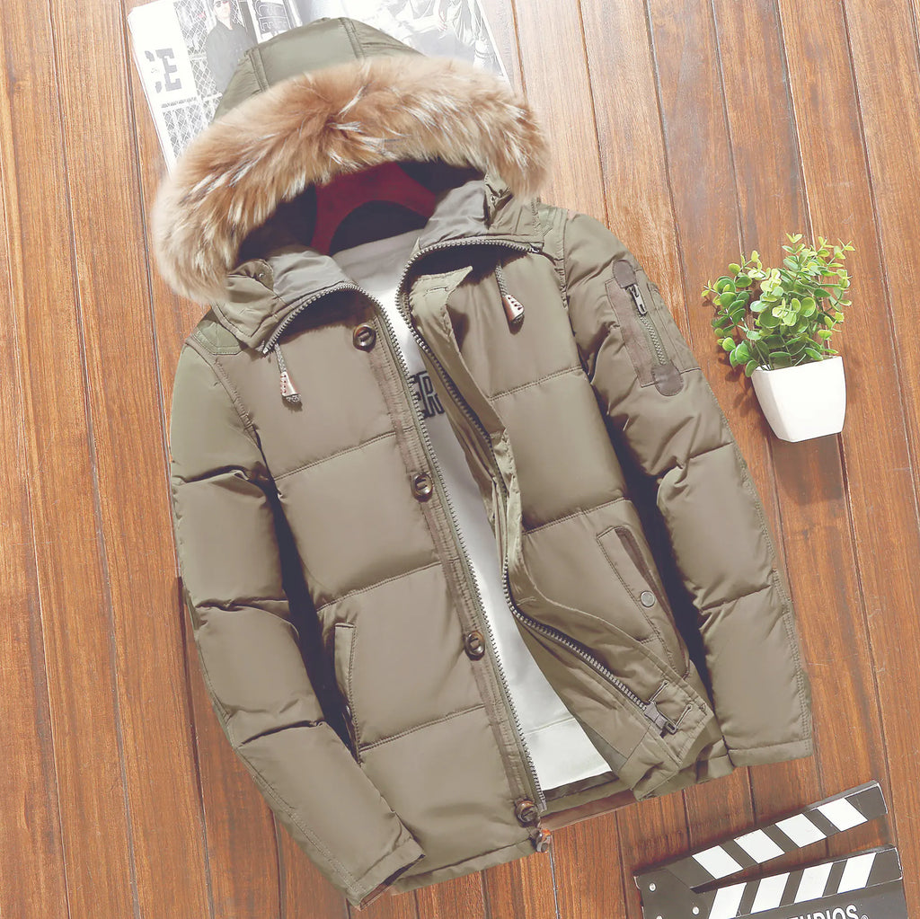 Short Solid Color Thick Down Jacket Pi-Mart