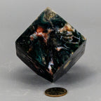 Ocean Jasper Cube with Cut Corner - Natural Crystal Stone One-of-a-Kind Crystal Destiny
