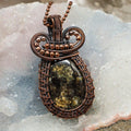 Ocean Jasper Wire Wrap Crystal Pendant #1 - SJB-DIAMOND ELITES