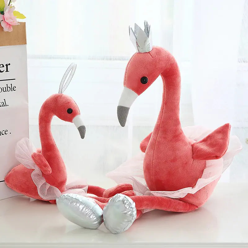 Cute Crown Ballerina Flamingo Swan Plush Toy Pi-Mart