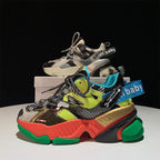 Trendy Color Block Platform Sneakers for Women Pi-Mart