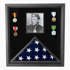 Photo Flag and Medal Display Case, Flag and Photo Frame The Military Gift Store