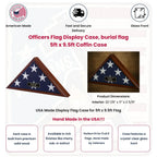 Officers Flag Display Case, burial flag 5ft x 9.5ft Coffin Case The Military Gift Store
