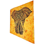 Indian Bohemian Elephant Tapestry Full Size Wall Art