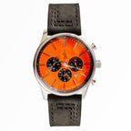 Orange and Black Chronograph The Beyond Boring Watch Company
