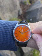 Orange Sunburst Watch The Beyond Boring Watch Company