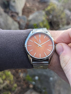 Orange Sunburst Watch The Beyond Boring Watch Company