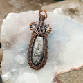 Orthoceras Fossil Wire Wrap Crystal Pendant - Ancestral - SJB-DIAMOND ELITES