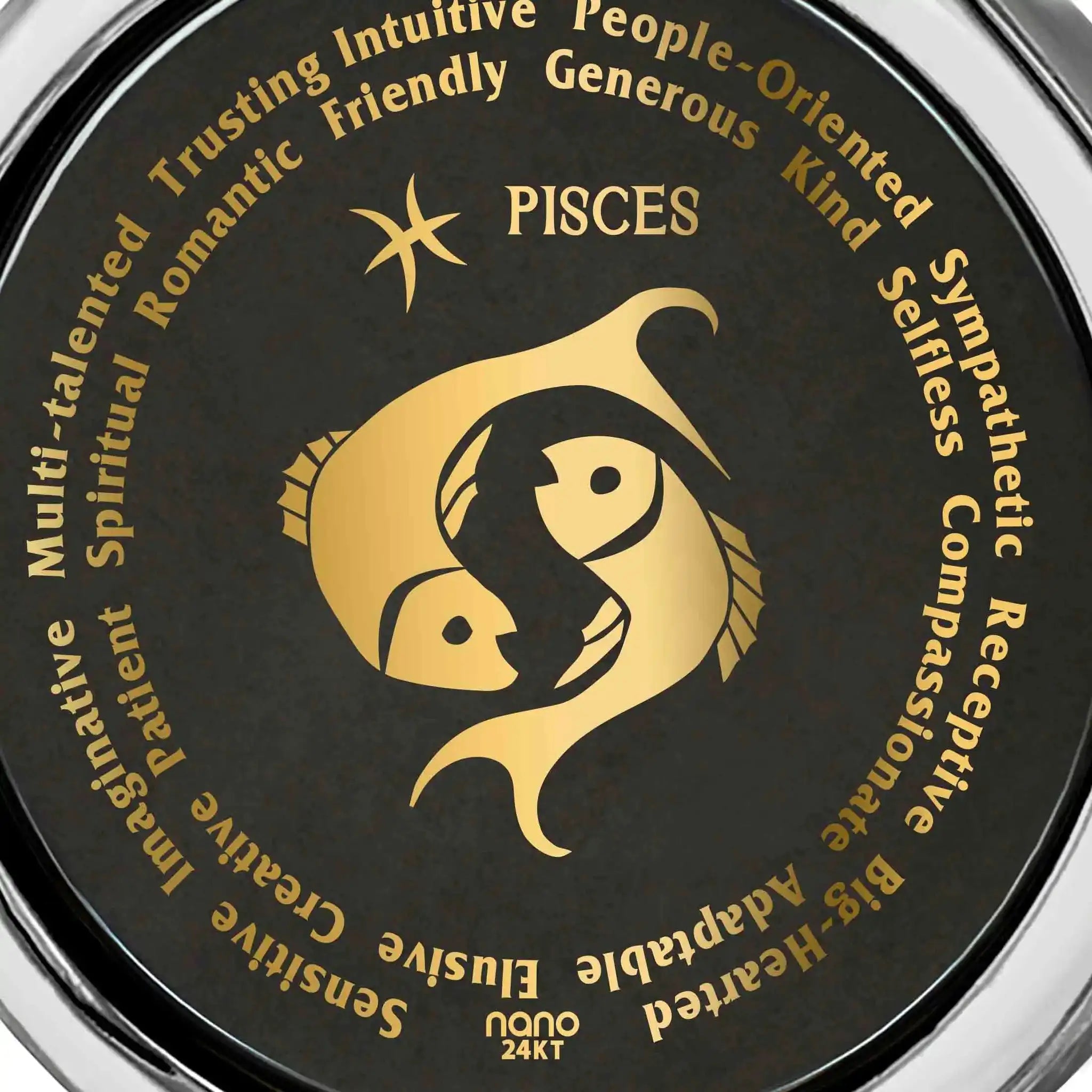 Pisces Necklaces for Lovers of the Zodiac 24k Gold Inscribed Lootquake LLC