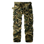 XNMAYA Mens Classic Casual Pants Heavy Cotton Cargo Work Trousers Military Army Combat Hiking Pant Multi Pockets Camo M 32