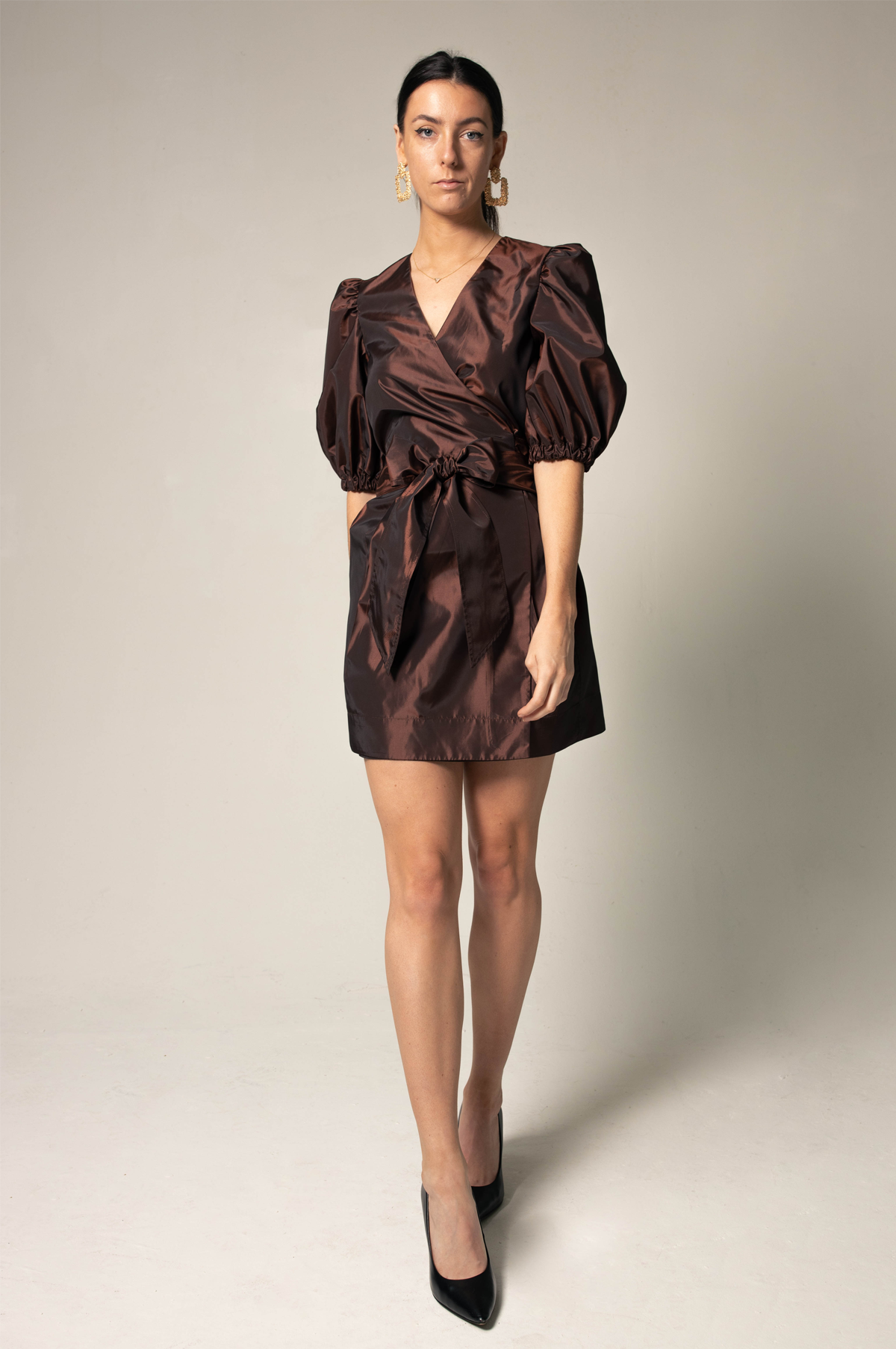Power Bordeaux Red Wrap Dress Purplish Diva