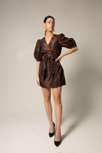 Power Bordeaux Red Wrap Dress Purplish Diva