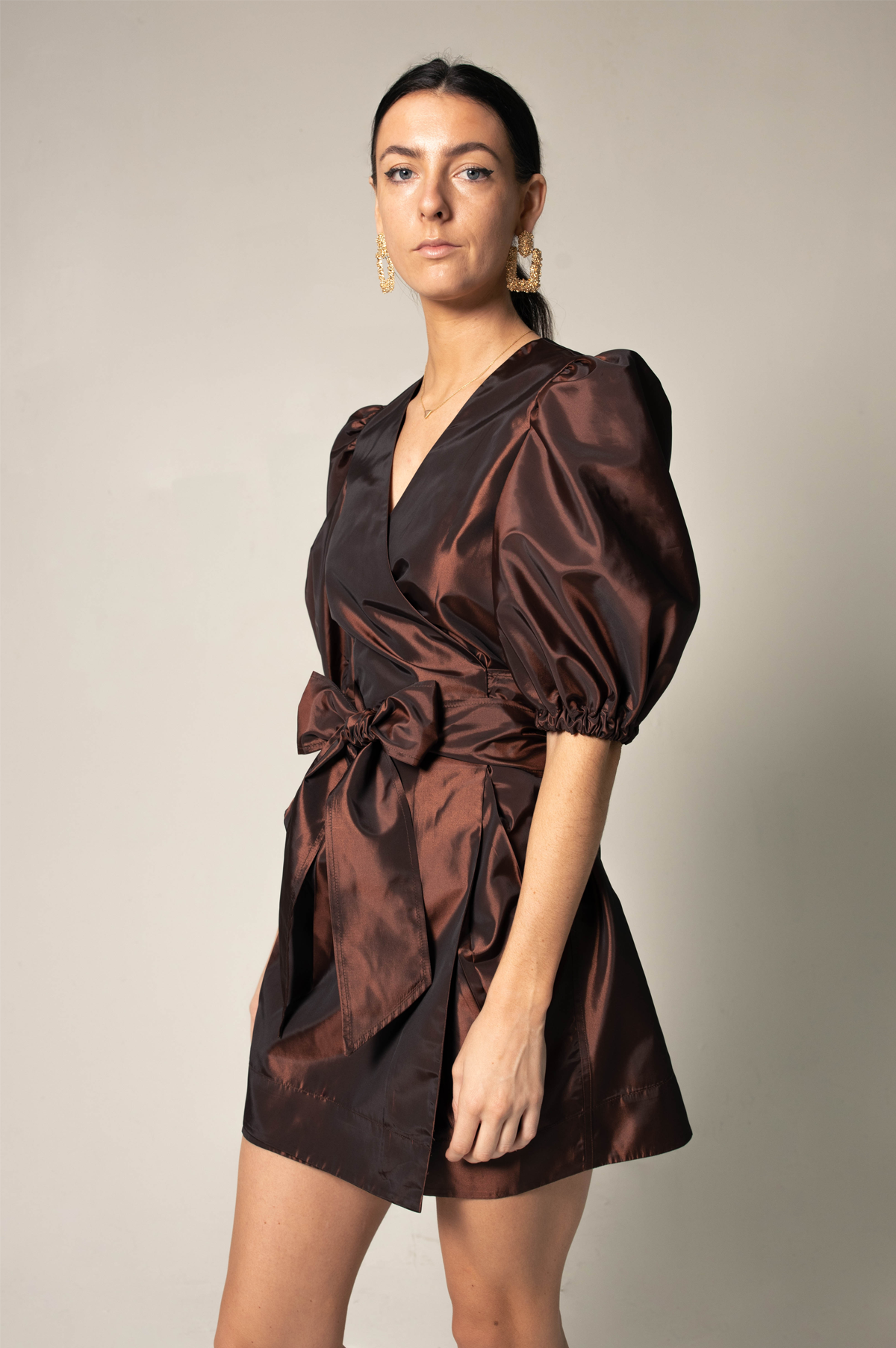 Power Bordeaux Red Wrap Dress Purplish Diva