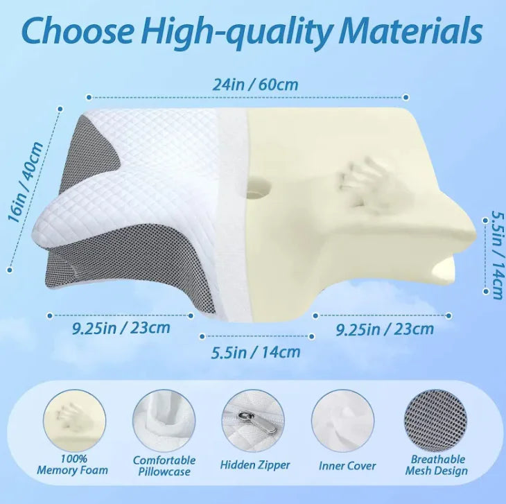 Memory Pillow Sleep Cervical Support Pi-Mart