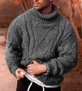 Cozy Turtleneck Knit Jacket Sweater Pi-Mart