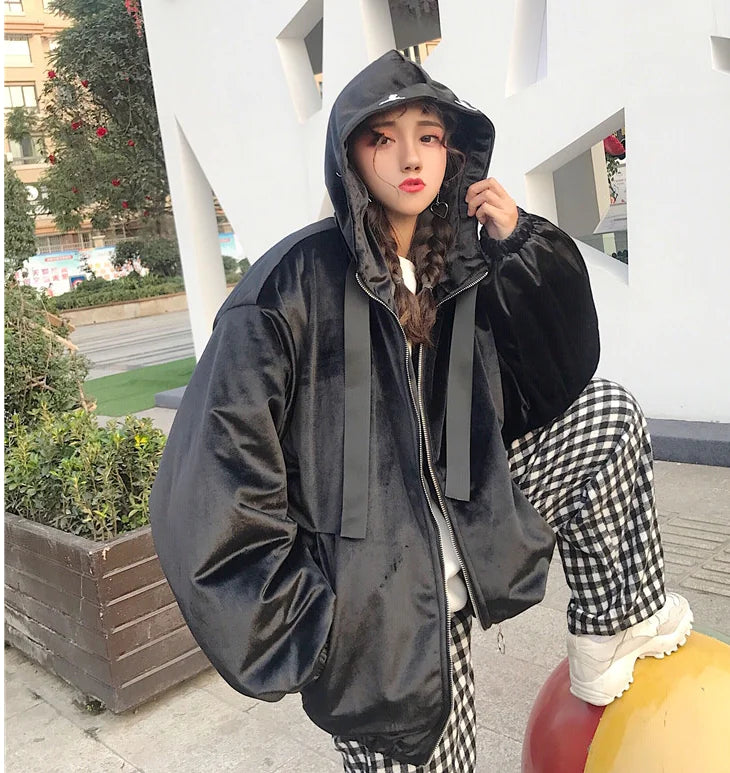 Hooded Jacket, Baseball Jacket, Crane Design Pi-Mart
